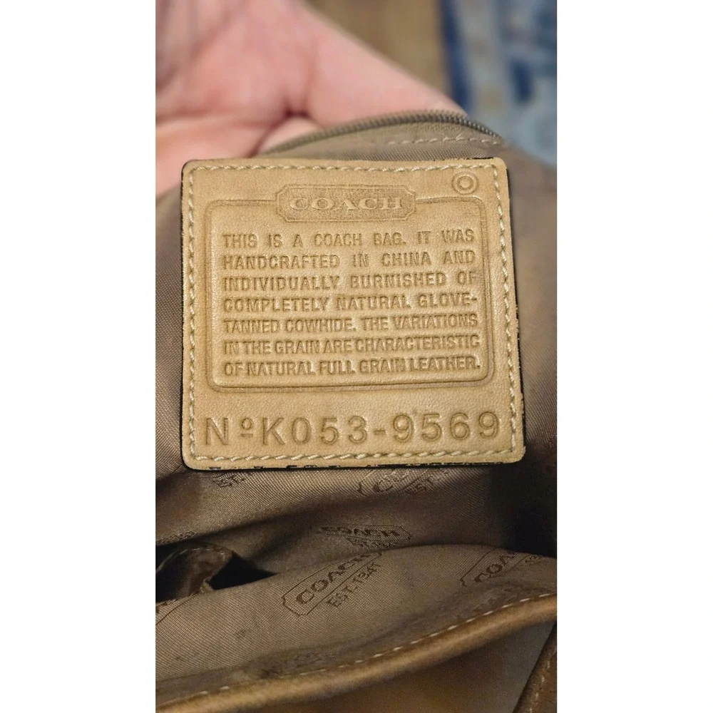 Coach Vintage Tan Glove‎ Tanned Leather Backpack 9569 Drawstring Buckle Bag